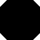 CARRELAGE MONOCOLOR OCTOG.NEGRO 31,6X31,6cm  0,95M2/BTE  10PC/BTE  G292