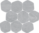 MOSAIQUE SALERNO MOS. TORINO CENIZA 25X30cm  0,9M2/BTE  12PC/BTE  G71