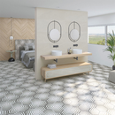 CARRELAGE SEINE HEXAG.LACROIX GRIS 23X26,6cm  0,504M2/BTE  11PC/BTE  G161