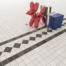 CARRELAGE SEINE IENA-R 2 GRAFITO 20X20cm  1M2/BTE  25PC/BTE  G271