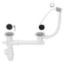 ENSEMBLE VIDAGE EVIER D60 2 BACS BONDE A BOUCHON