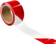 RUBAN DE CHANTIER RUBANDE ROUGE/BLANC non adhésif