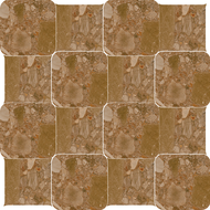 CARRELAGE BLACK&CREAM CHEC.ROUND.BROWN WASH 28,6X28,6cm  0,96M2/BTE  12PC/BTE R