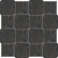 CARRELAGE BLACK&CREAM CHEC.ROUND.BLACK SPACE 28,6X28,6cm  0,96M2/BTE  12PC/BTE