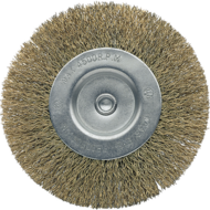 Brosses circulaires Acier laitonné. Fil de fer ondulé ø 0,3.