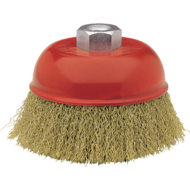 Brosses Industrielles de tasse Acier laitonné Fil fer ondulé ø 0,3.