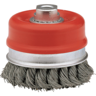 Brosses Industrielles de tasse Acier trempé. Fil fer tressé ø 0,5.