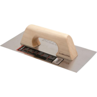 Platoirs droite en acier inoxidable manche bois