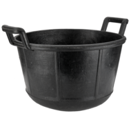Bac à charbon de 30 litres en caoutchouc noir et résistant