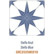 Stellla Bleu R9  Non rectifié Satiné 1M2/BTE 16PIE/BTE
