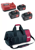 SAC + SET 3 BATTERIES ET 1 CHARGEUR 3 batteries 18 Volts 5 Ah AP 18.0/5.0 AH