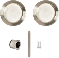 KIT CUVETTE+TIRE-DOIGT+CACHE MORTAISE NICKLE BROSSE POUR PORTE GALANDAGE