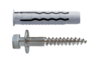 CHEVILLE NYLON GL8VM Cheville 8x40 / Vis 6x50 / T Fix 5