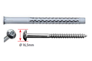GX LONG. GXL10120VA ANTINTR. T40 Cheville 10x120 / Vis 7x125 / T Fix 45