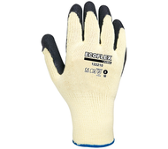 Eco-Flex Gant polyester/ coton. Paume enduite de  latex noir.  T.10