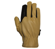 GARDEN. Gant fleur de bovin avec traitem ent hydrofuge.  marron/beige  T.8