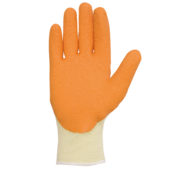 Gant polyester / coton enduit de latex o range sur paume T.10