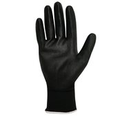 Gant Polyester Noir Avec Enduction PU no ir sur paume T.6