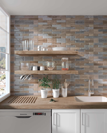FAIENCE MARBLEBRICK MIX Mat 25X50cm 2M2/BTE 16PC/BTE MR120