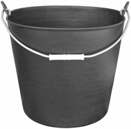 SEAU NOIR AVEC ANSE 26 LT PACK DE 12 UN/INDIVISIBLE