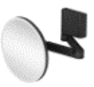 MIROIR COSMETIQUE LUMINEUX LED KYOTO BLACK A FIXER Noir mat 20x20 CM