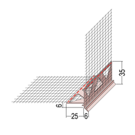 Profilé goutte d'eau 2,5ML pour ITE 6mm - 100x100mm