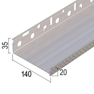 Profilé de départ 2,5ML pour ITE 140mm Aluminium d=1,0mm