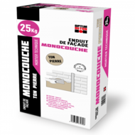MORTIER ENDUIT DE FAÇADE MONOCOUCHE TON PIERRE SAC DE 25KG 42SAC/PAL