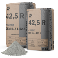 CIMENT GRIS CEM II A-L 42.5 R Norme NF/CE SAC DE 35KG 42SAC/PAL