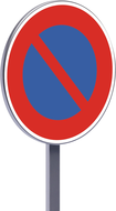 B6a1-850-Classe 1-Stationnement interdit PANNEAUX PERMANENTS