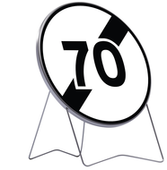 B33 650 C2 FIN DE LIMITATION DE VITESSE PANNEAUX TEMPORAIRES