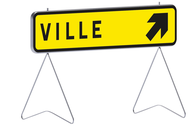 KD43c 1600X300 C2 DEVIATION VERS VILLE A PANNEAUX TEMPORAIRES