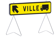 KD43d 1300X300 C2 DEVIATION VERS VILLE A PANNEAUX TEMPORAIRES