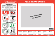 PLAN D'EVACUATION 450X300mm SIGNALETIQUE DIVERSE