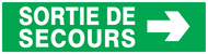 SORTIE DE SECOURS FLECHE A DROITE 200x52 SECOURS 200X52