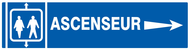 ASCENSEUR FLECHE A DROITE 200x52mm INFORMATION 200X52