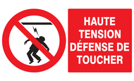 HAUTE TENSION DEFENSE DE TOUCHER 330x200 INTERDICTION 330X200