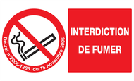 INTERDICTION DE FUMER (DECRET DU 15/11/2 DANGER 330X200