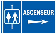 ASCENSEUR FLECHE A DROITE 330x200mm INFORMATION 330X200
