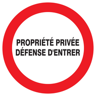 PROPRIETE PRIVEE DEFENSE D'ENTRER D.300m INTERDICTION DIAM, 300