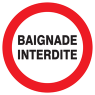 BAIGNADE INTERDITE D.300mm INTERDICTION DIAM, 300