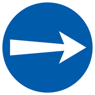 SENS OBLIGATOIRE (vers la droite) D.300m OBLIGATION DIAM, 300
