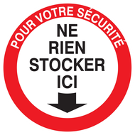 POUR VOTRE SECURITE NE RIEN STOCKER ICI INTERDICTION DIAM, 420