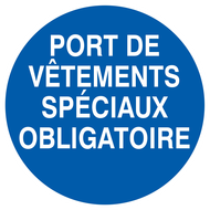 PORT DE VETEMENTS SPECIAUX OBLIGATOIRE D OBLIGATION DIAM, 420