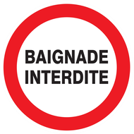 BAIGNADE INTERDITE D.80mm INTERDICTION DIAM, 80