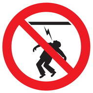 HAUTE TENSION DEFENSE DE TOUCHER D.80mm INTERDICTION DIAM, 80