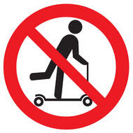 TROTTINETTE INTERDITE D.80mm INTERDICTION DIAM,80