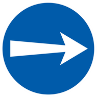 SENS OBLIGATOIRE (vers la droite) D.80mm OBLIGATION DIAM, 80