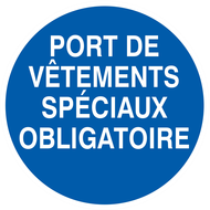 PORT DE VETEMENTS SPECIAUX OBLIGATOIRE D OBLIGATION DIAM, 80