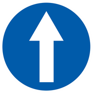 SENS OBLIGATOIRE (tout droit) D.80mm OBLIGATION DIAM, 80
